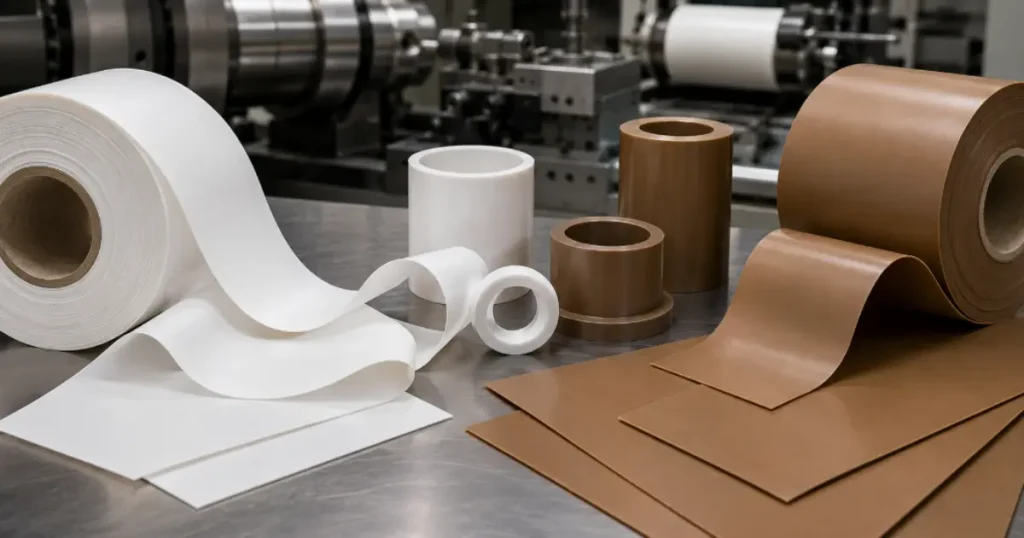 High precision CNC turning and skiving process for custom non-standard PTFE film and Rulon film fabrication